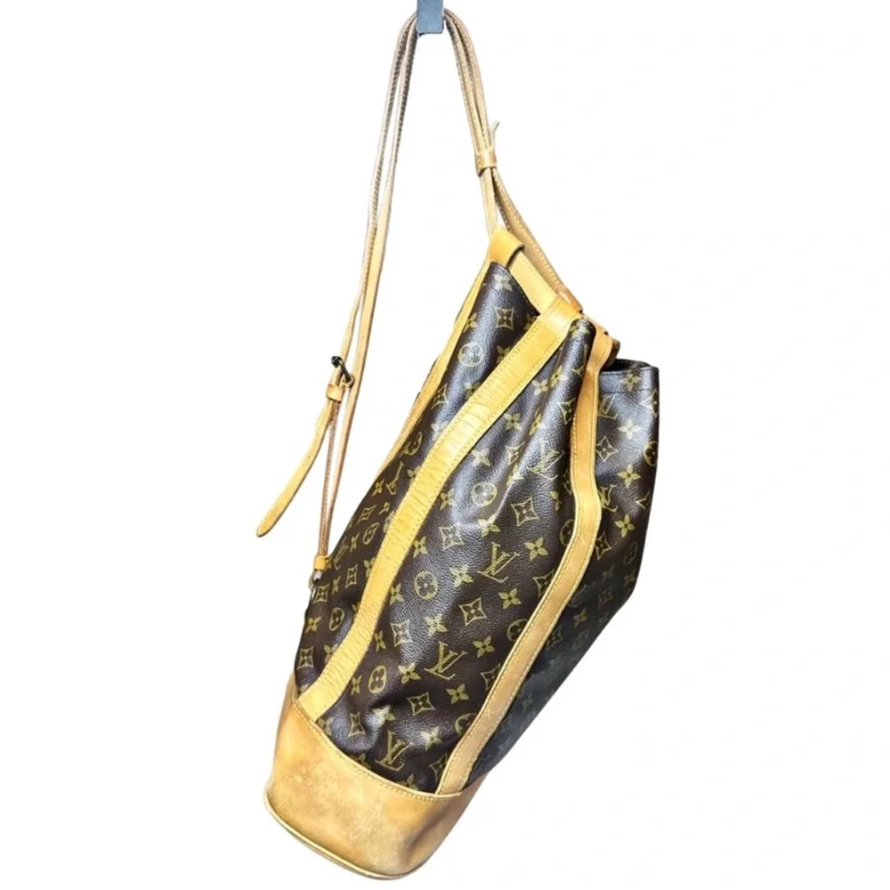 LOUIS VUITTON LV Monogram Randonnee GM Backpack Duffle Shoulder Bag RARE HTF